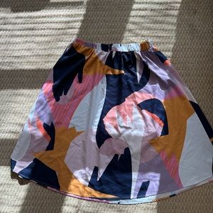 Multi Colored Mid-Length Skirt